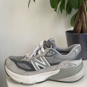 Women Size 7 New Balance 990 V6 Grey/White Castlerock Shoes M990GL6 5.5Y